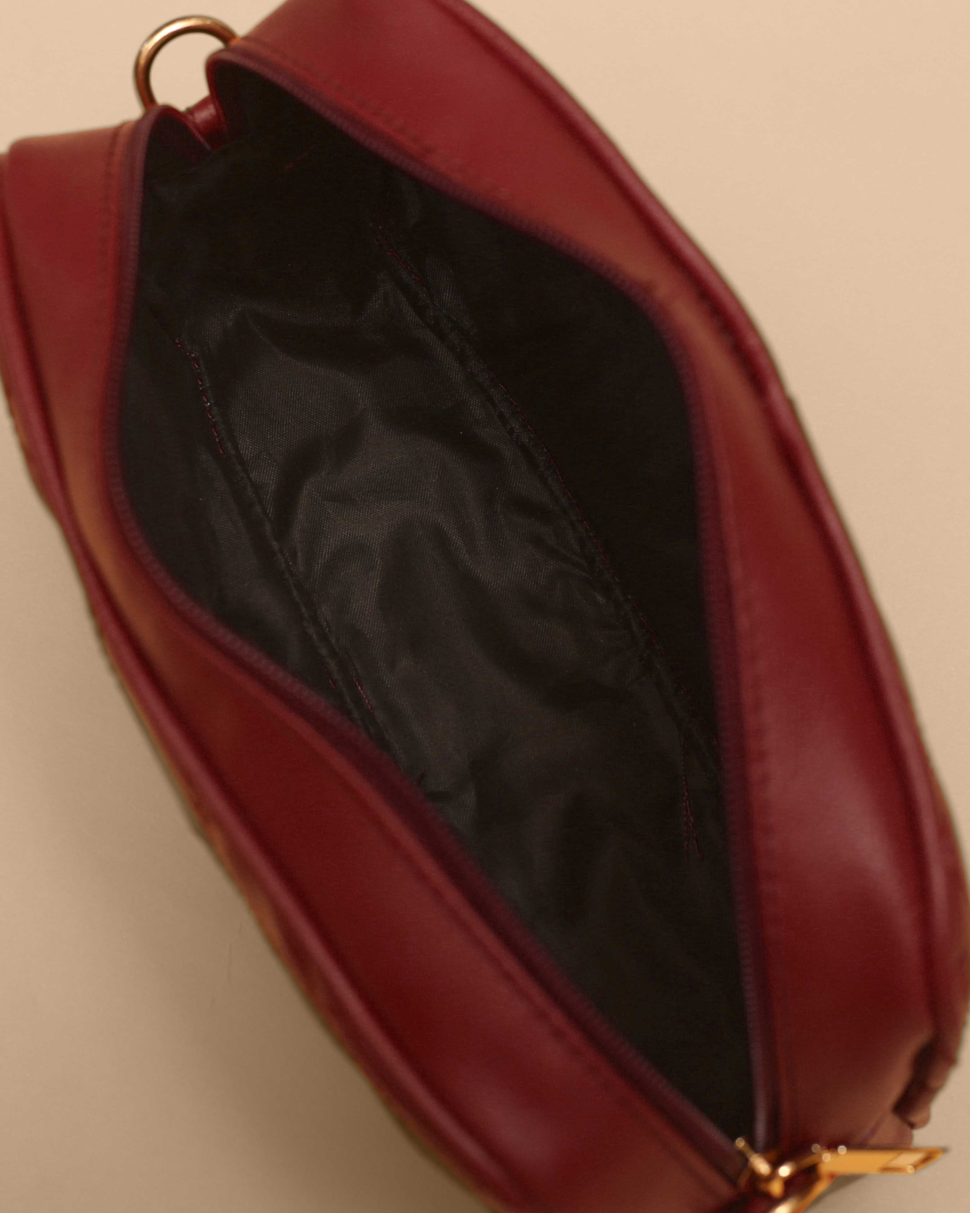 Crossbody Chain Bag by Armario (Maroon)