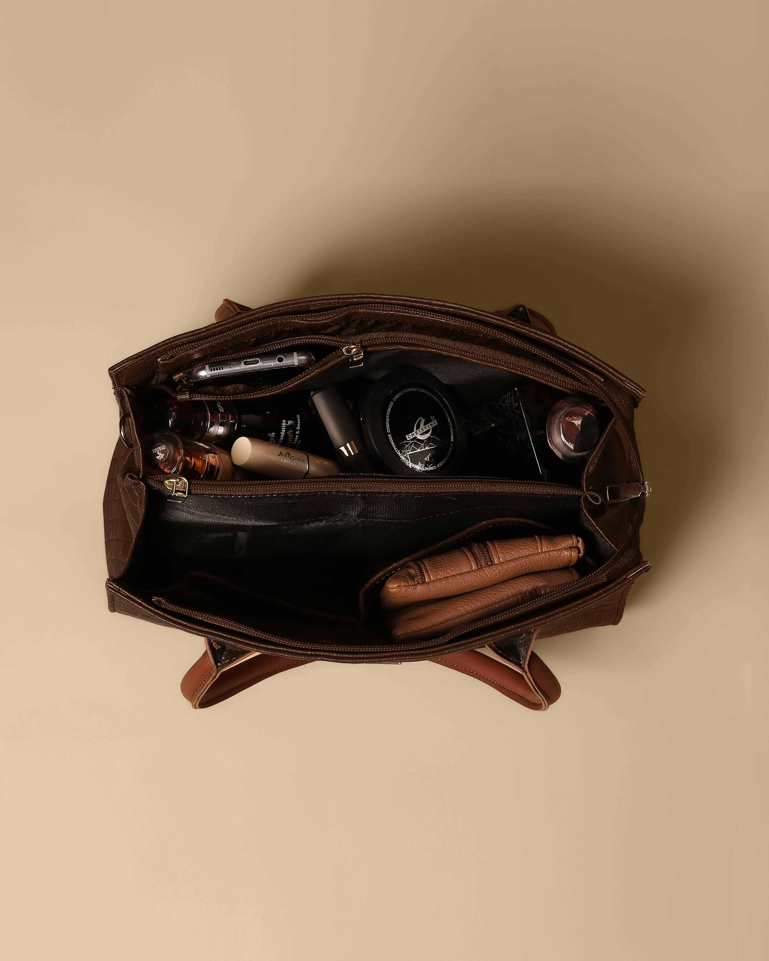 Vintage Crocodile Bag ( Chocolate Brown)